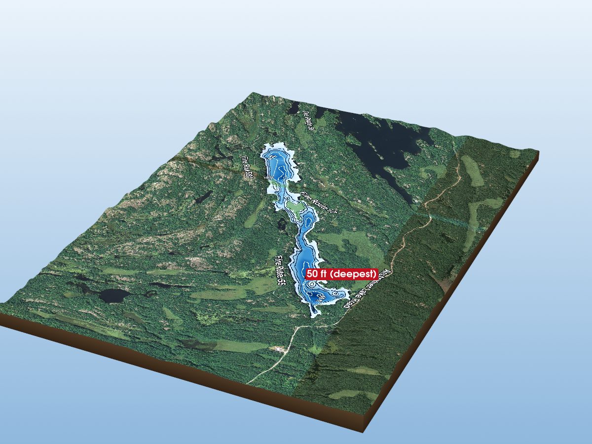 Depth map of Loon Call Lake
