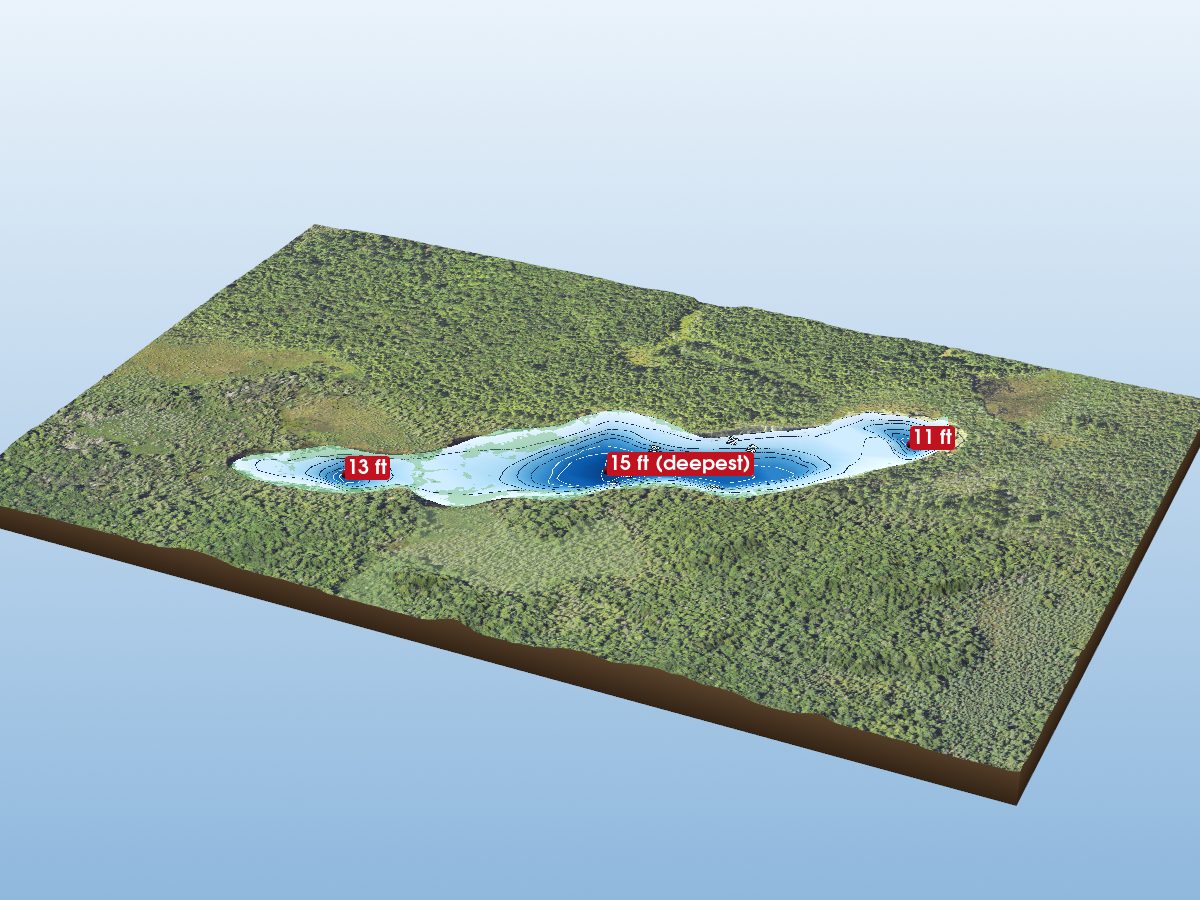 Depth map of Loon Lake