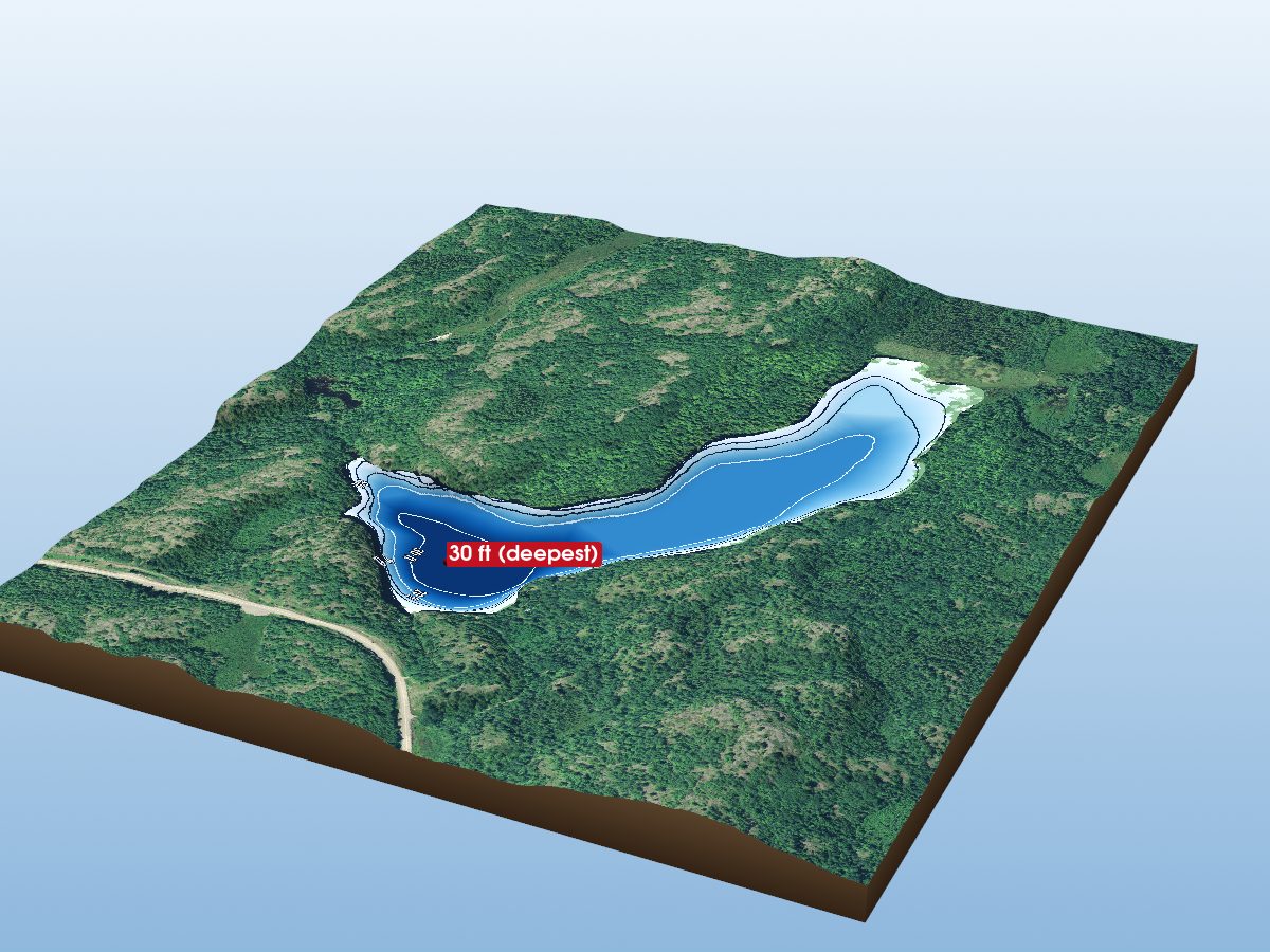 Depth map of Loon Lake