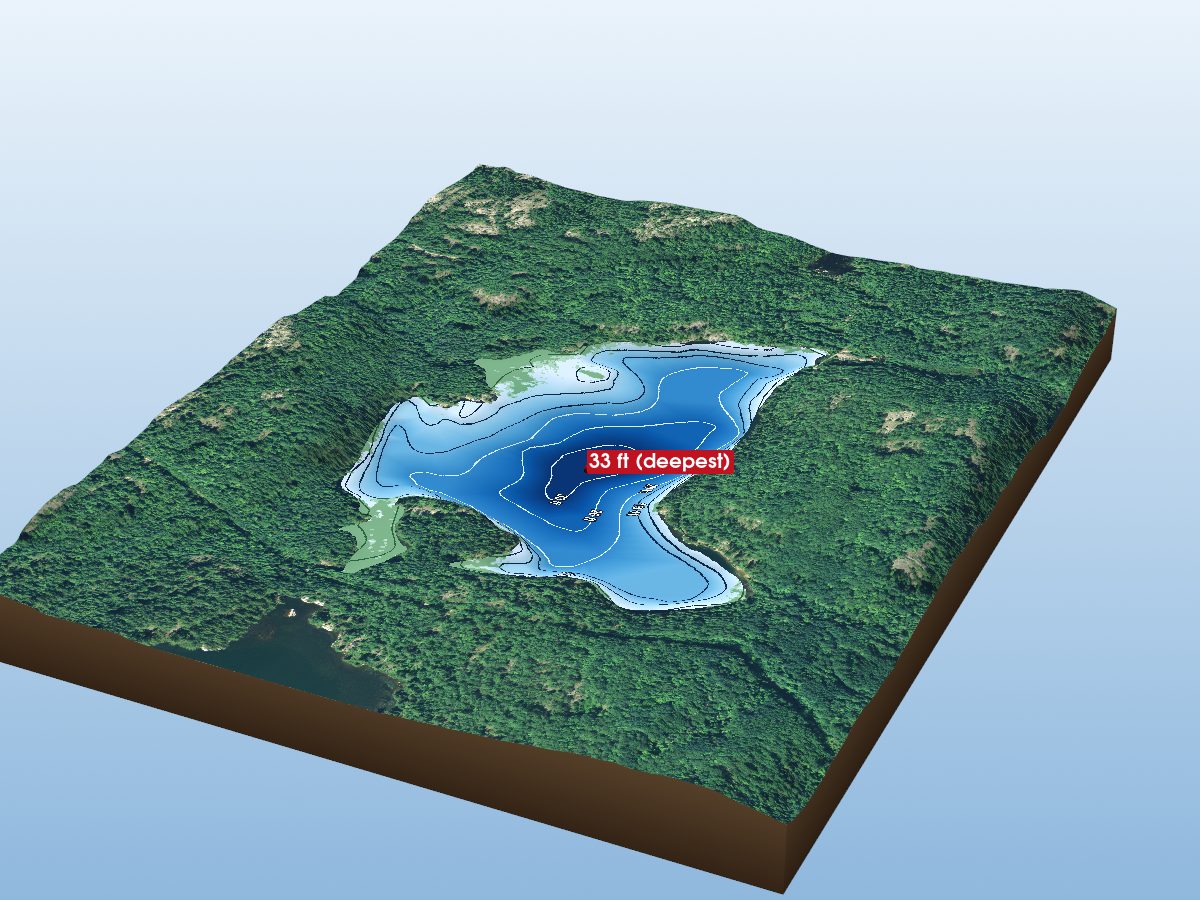 Depth map of Loon Lake
