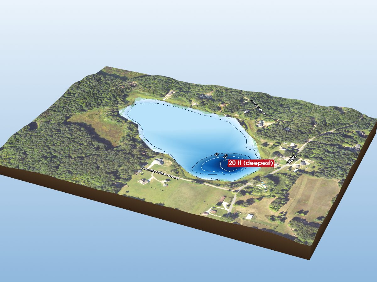 Depth map of Loon Lake