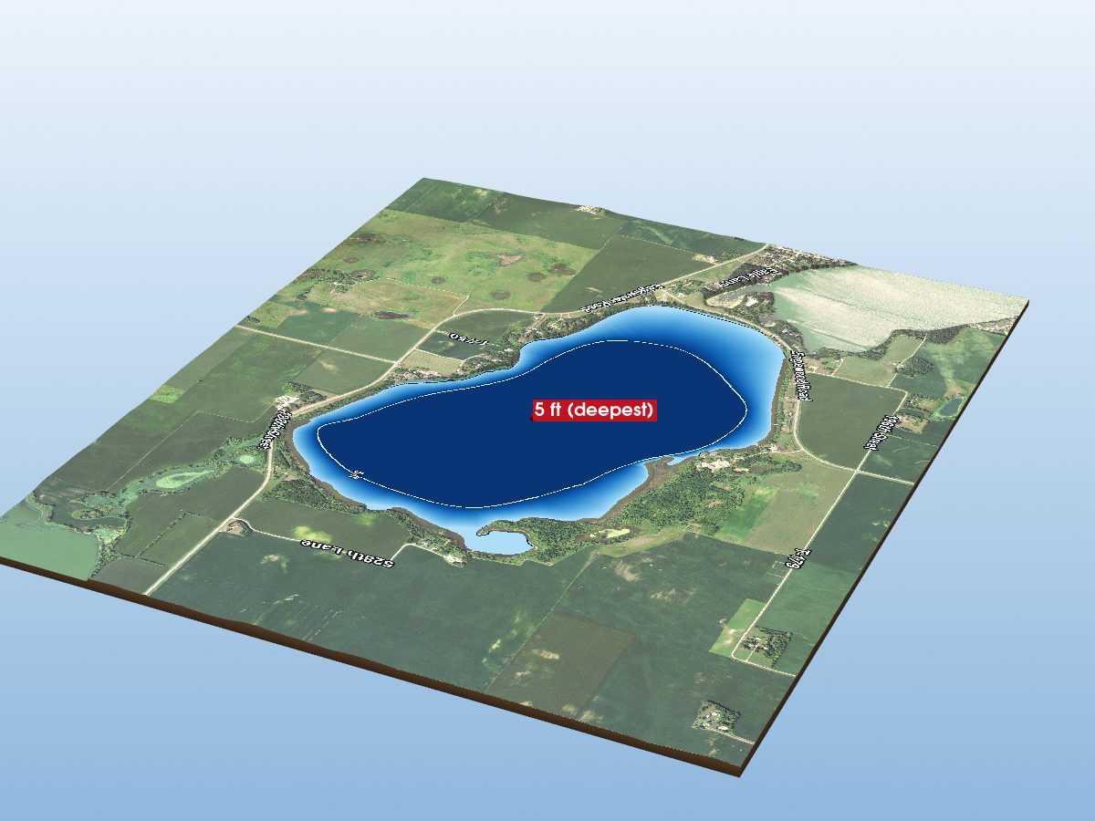 3D depth map of Loon Lake