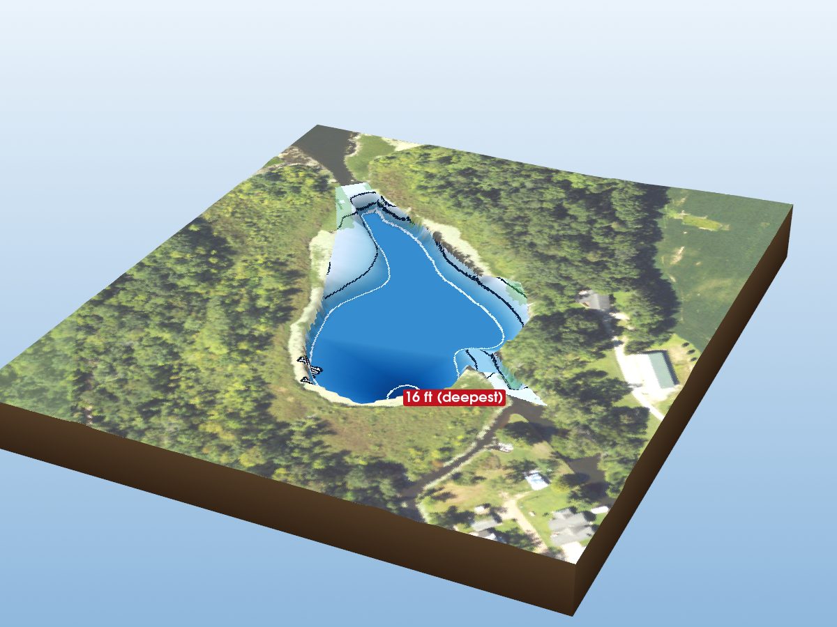 Depth map of Loon Lake