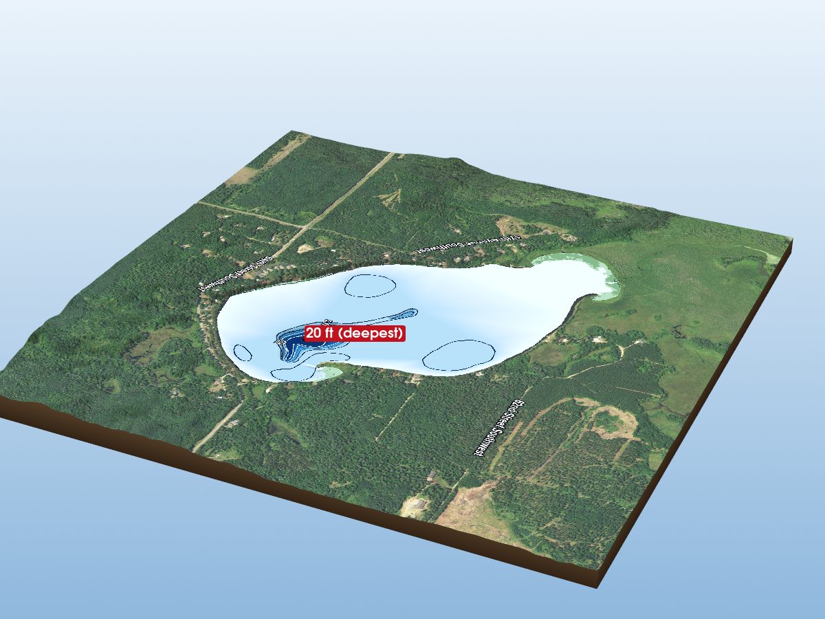 Depth map of Loon Lake