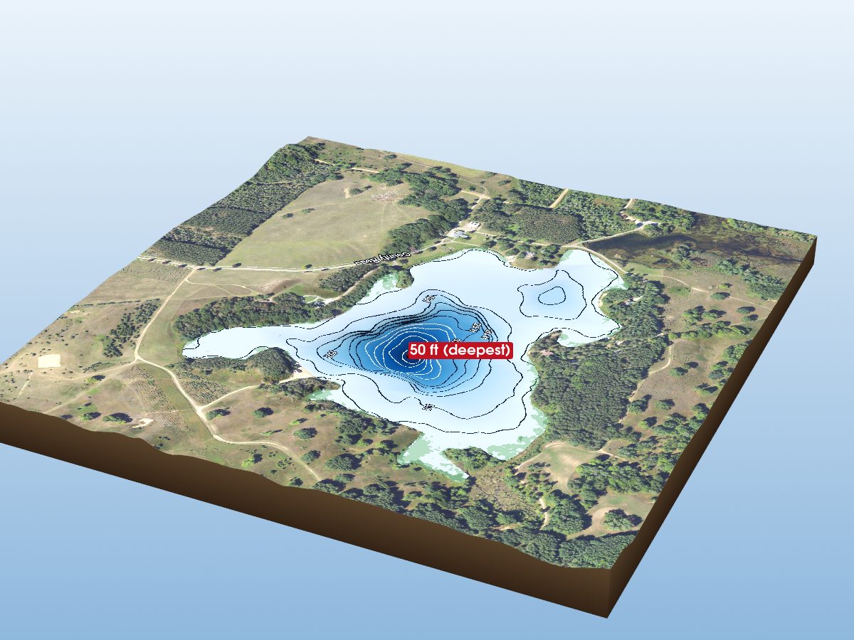 Depth map of Loon Lake