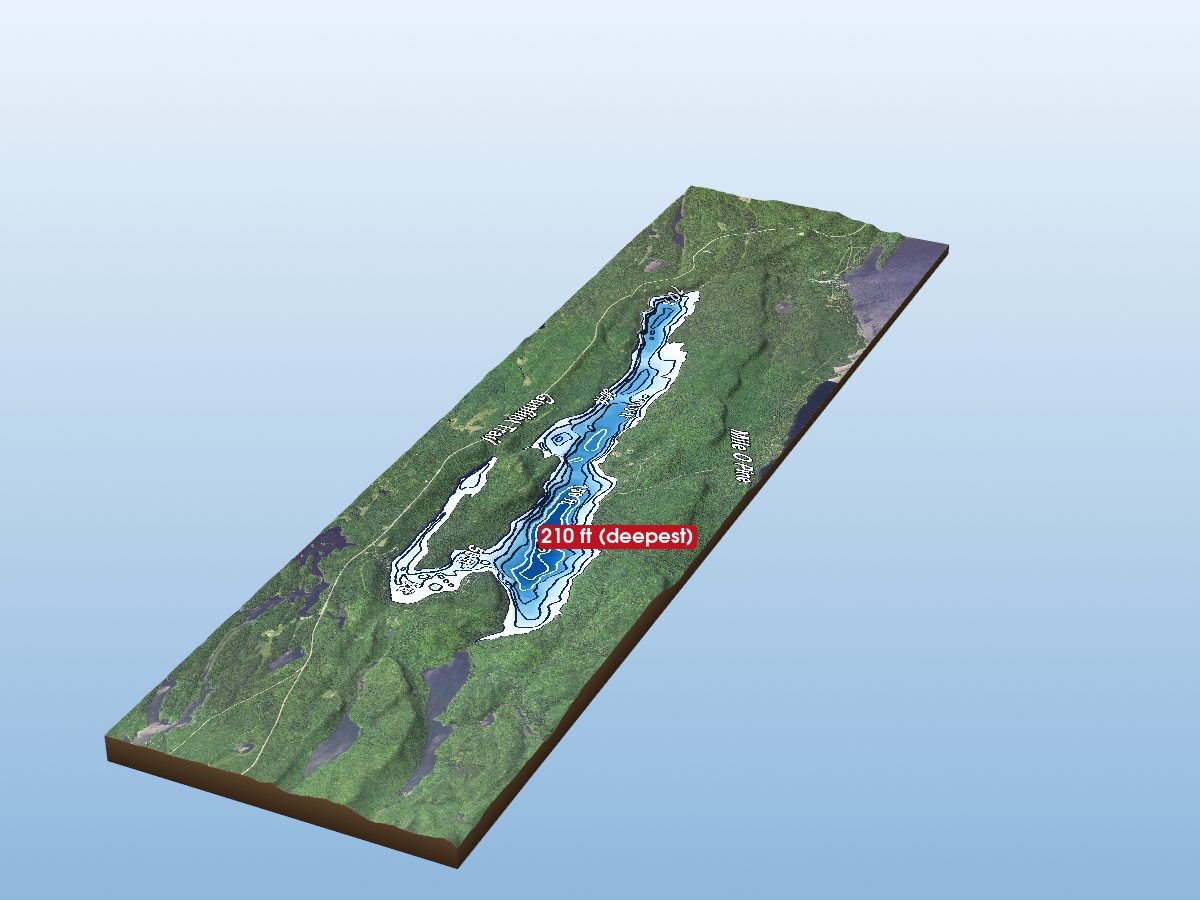 Depth map of Loon Lake