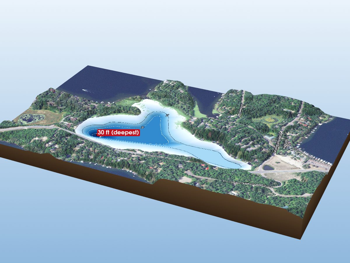 Depth map of Loon Lake