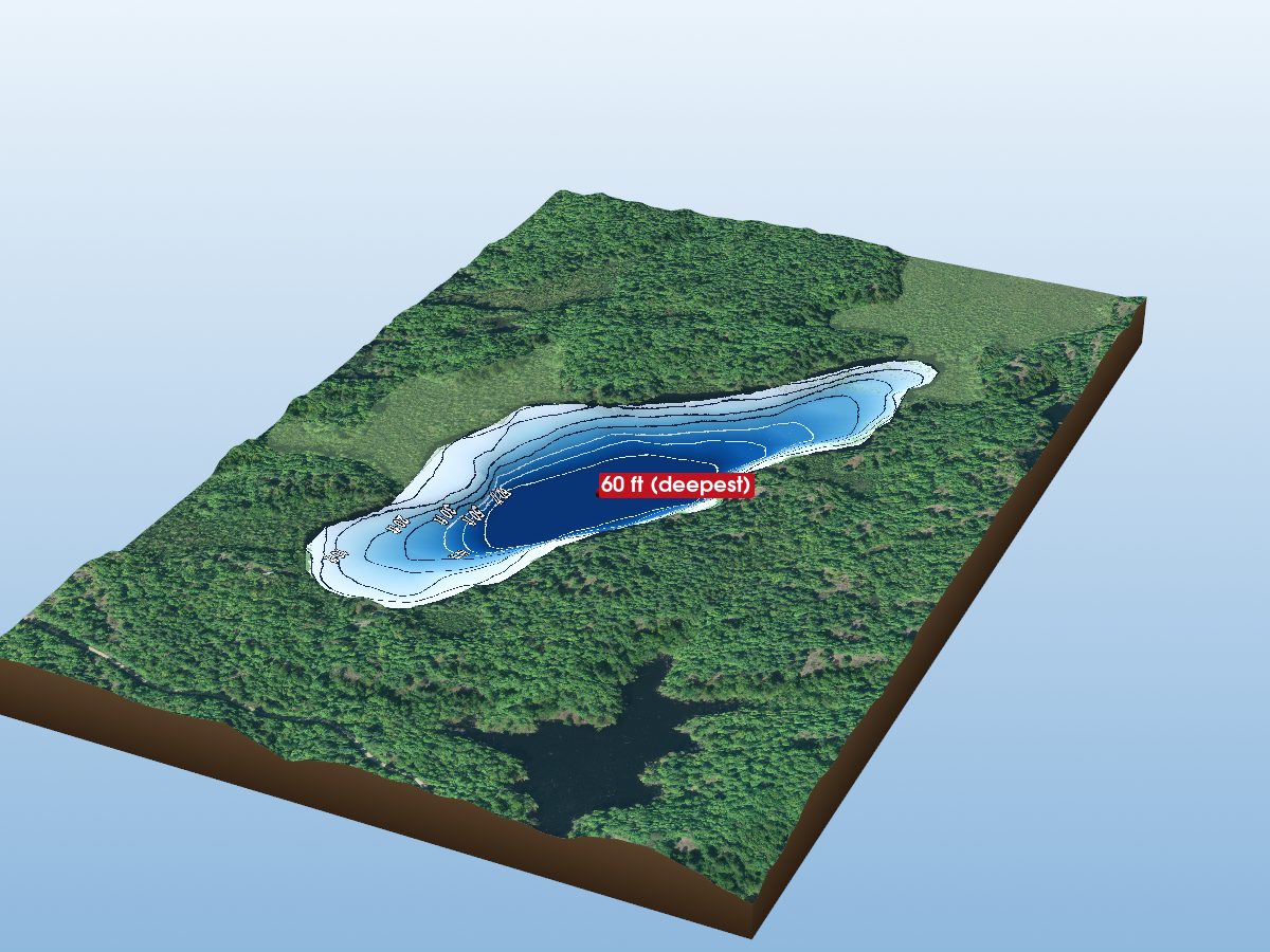 Depth map of Loon Lake