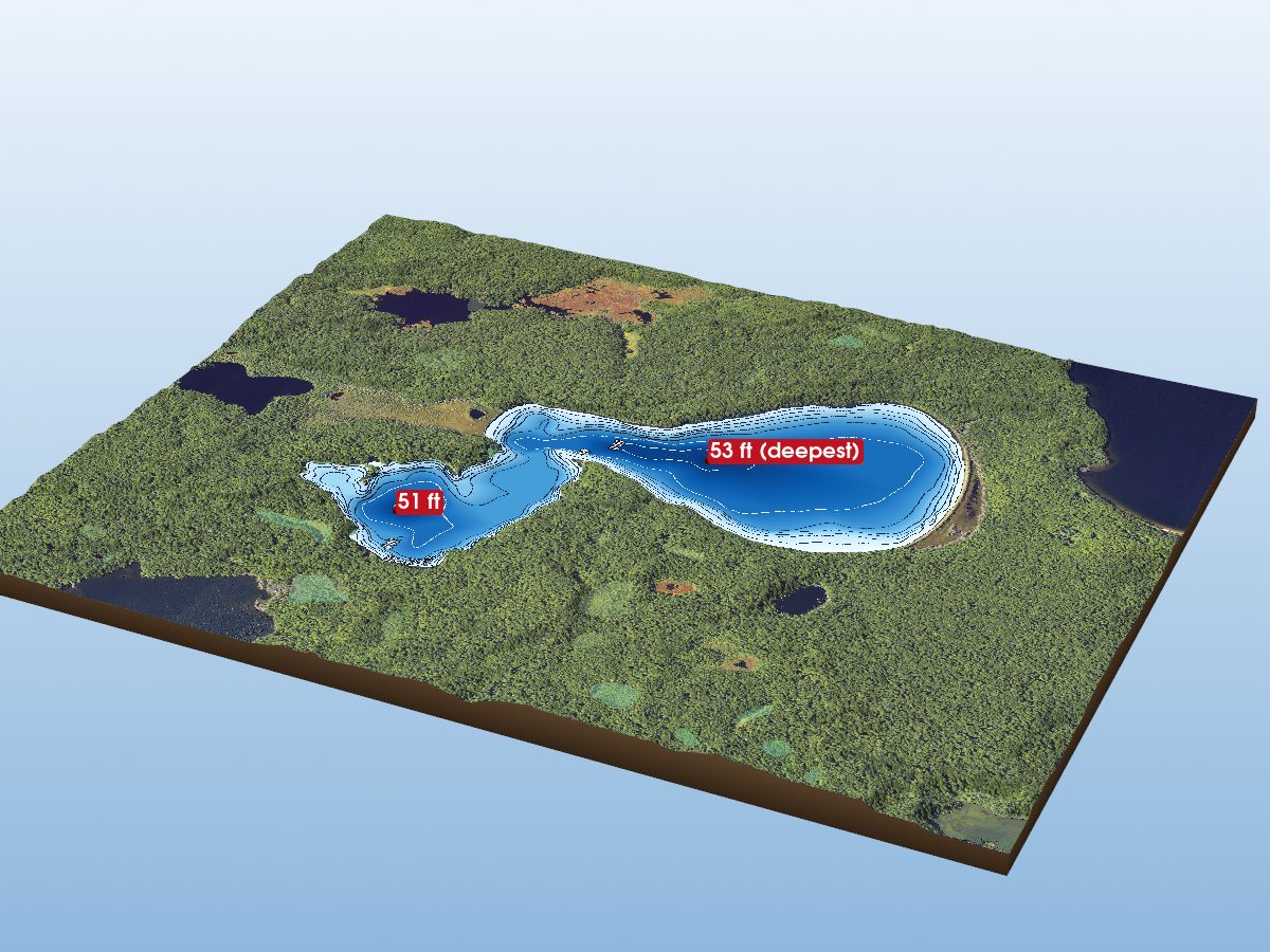 Depth map of Loon Lake