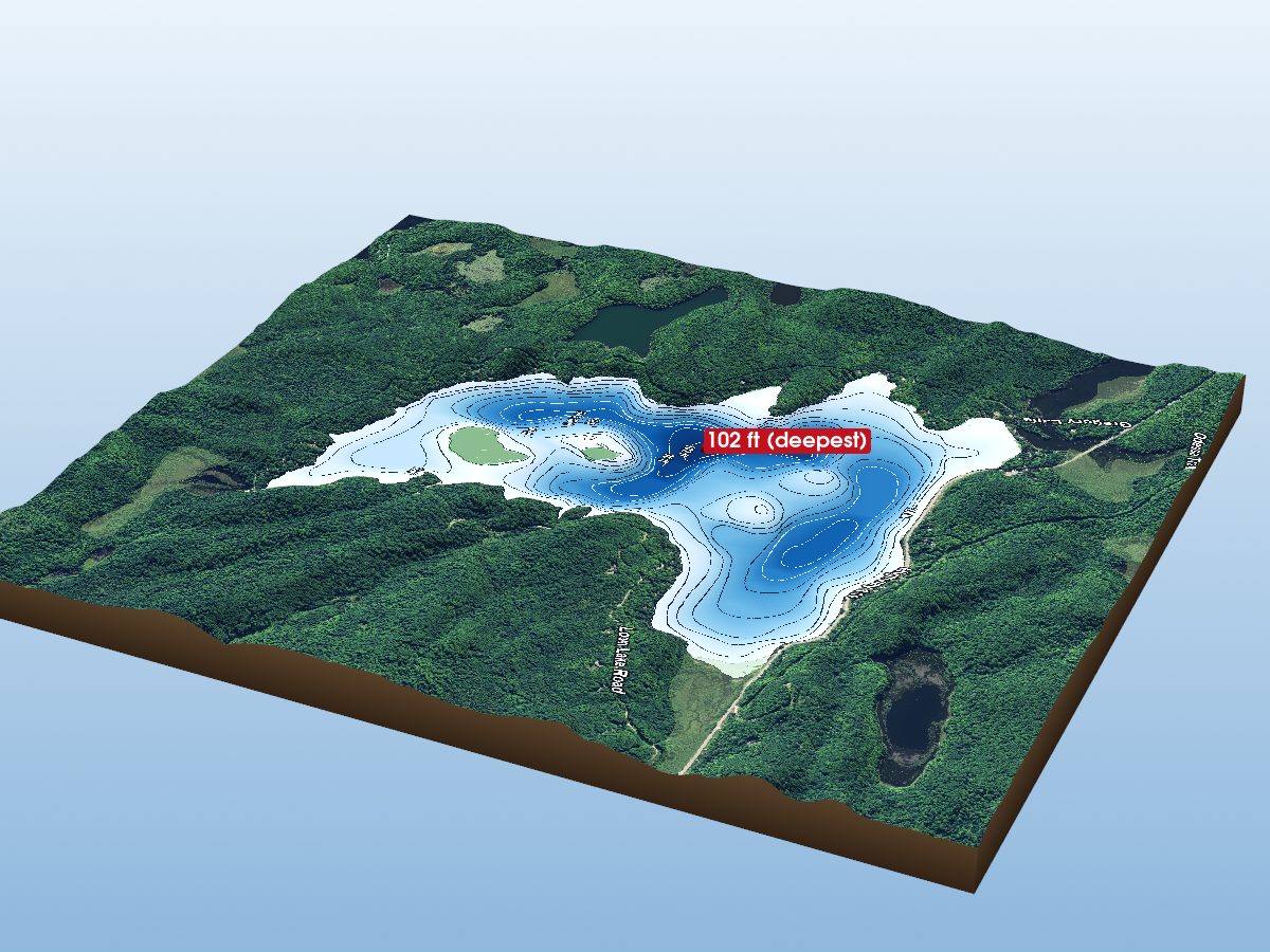 Depth map of Loon Lake