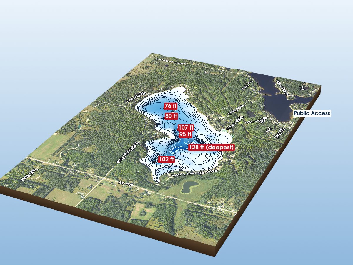 Depth map of Loon Lake