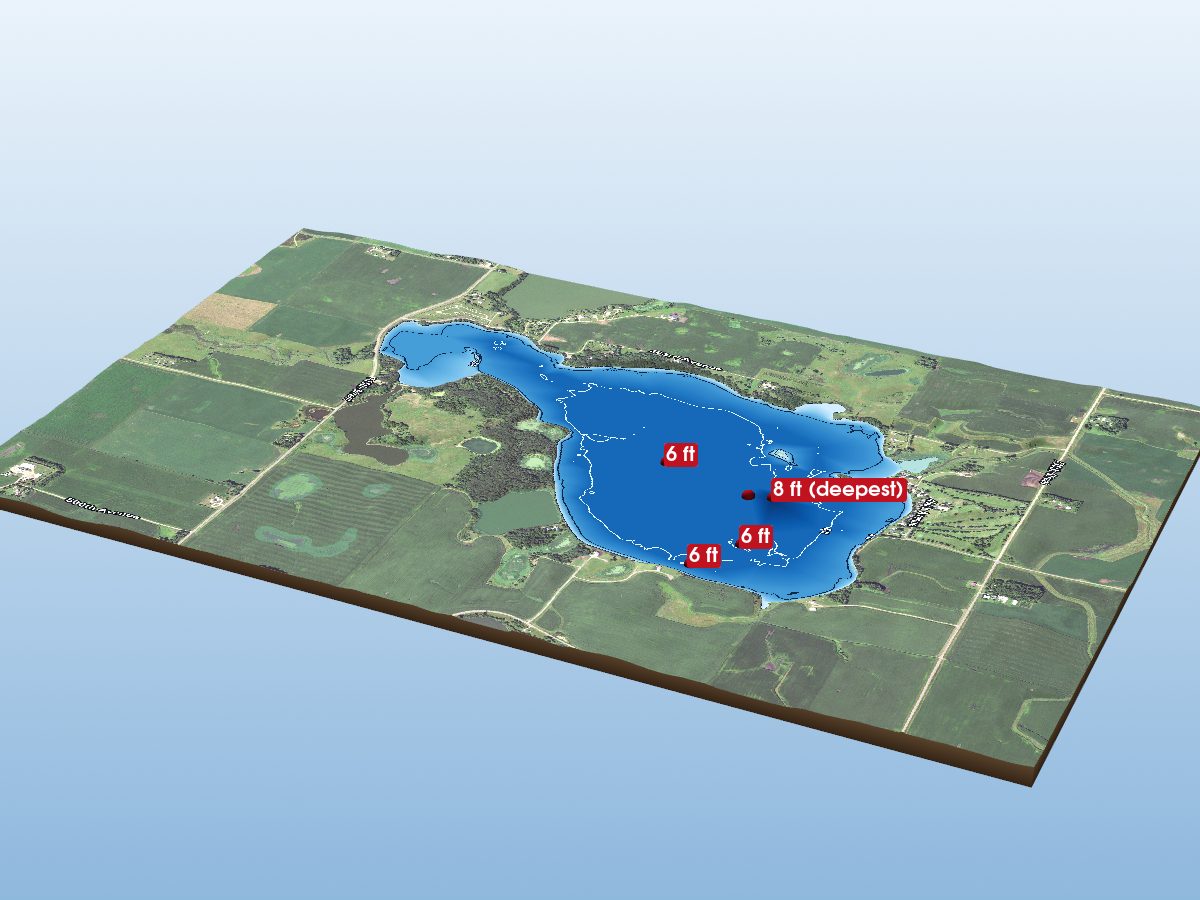 3D depth map of Loon Lake