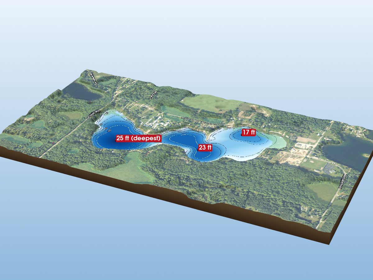 Depth map of Loon Lake