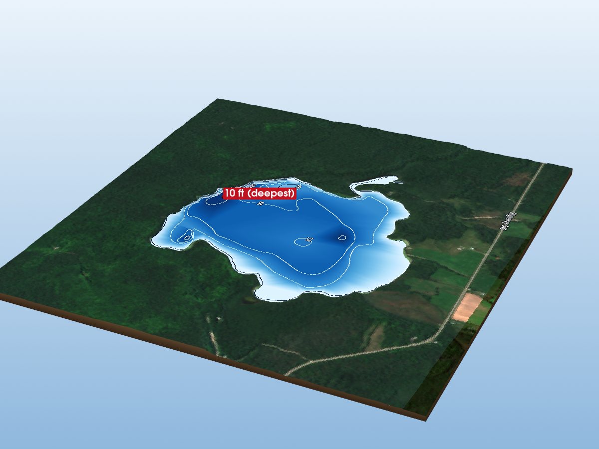 Depth map of Loon Lake