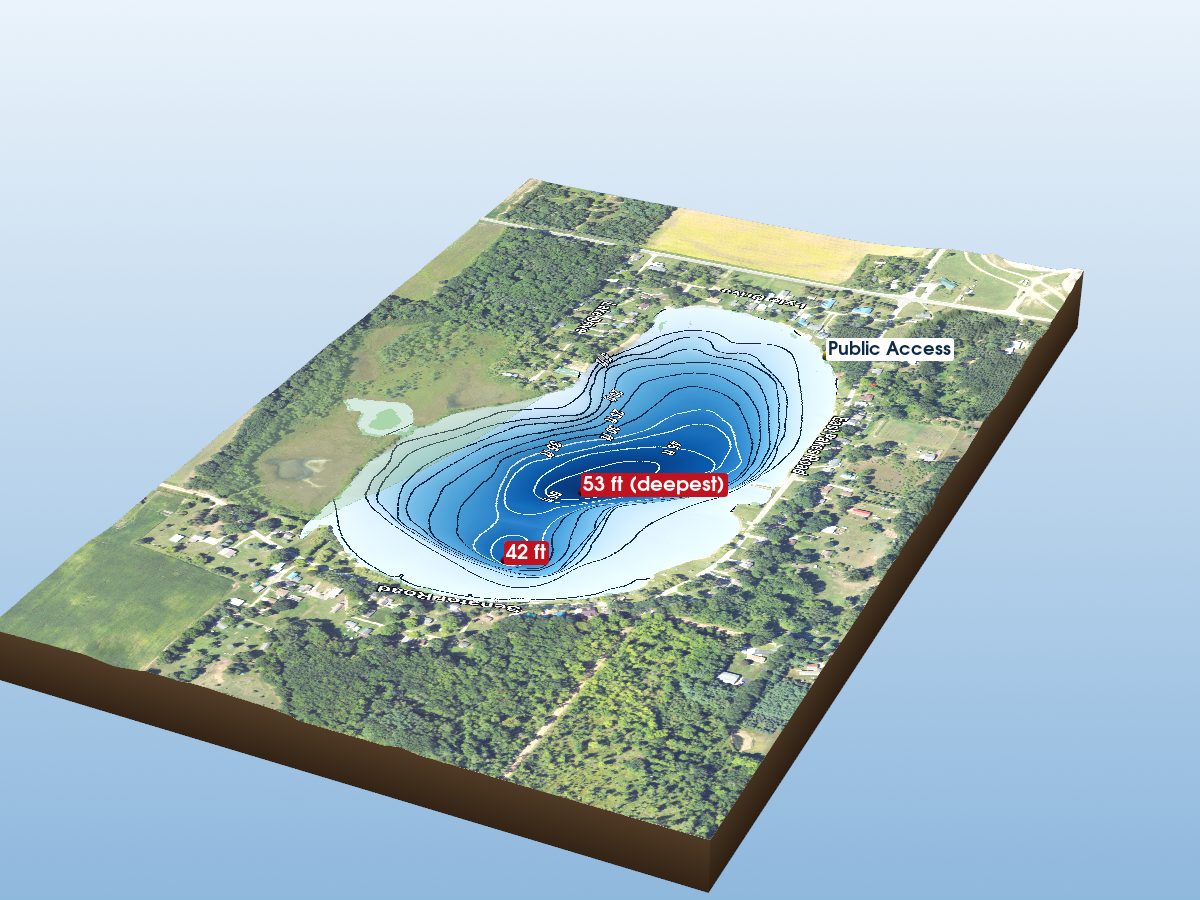 Depth map of Loon Lake