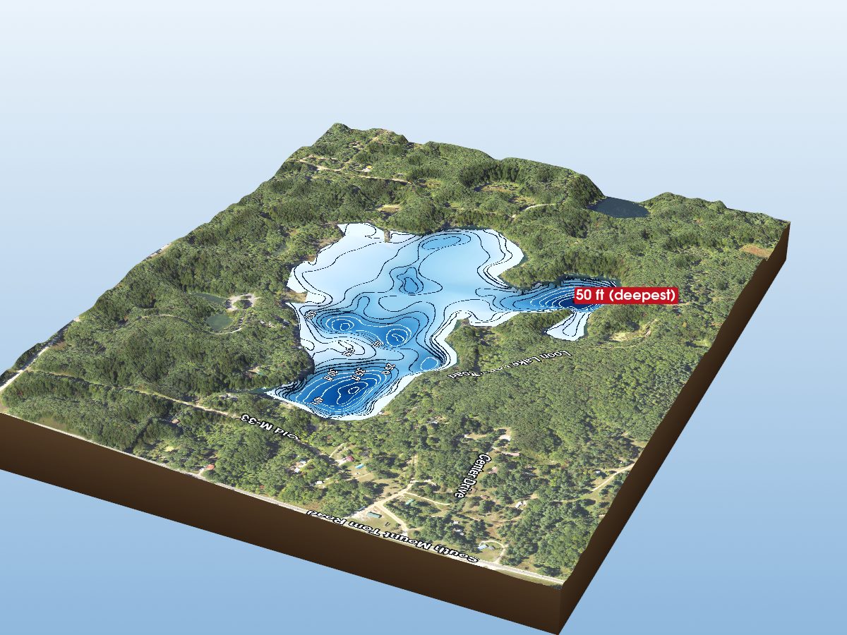 Depth map of Loon Lake