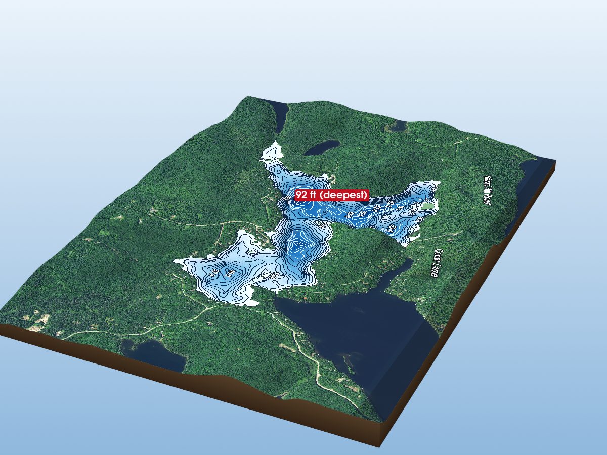 Depth map of Loon Lake