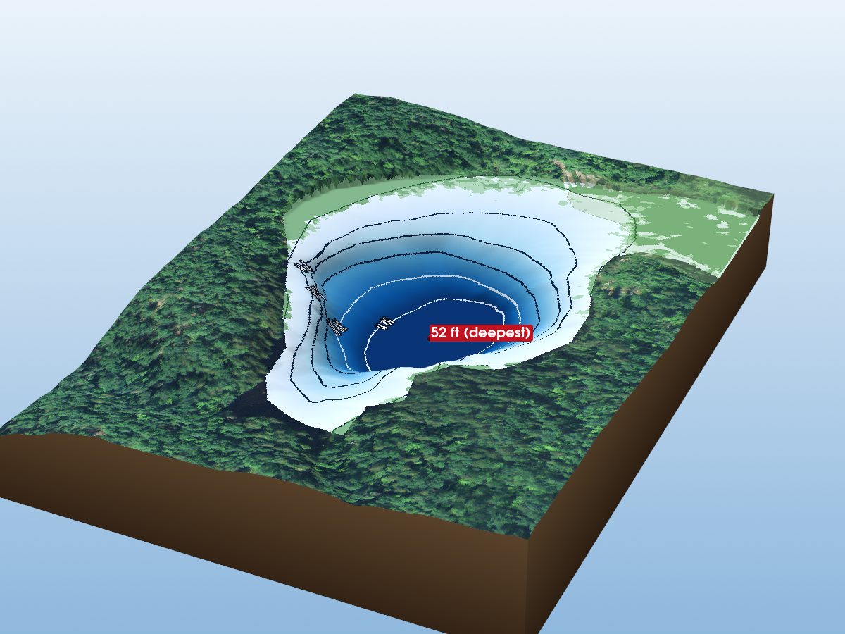 Depth map of Loon Lake