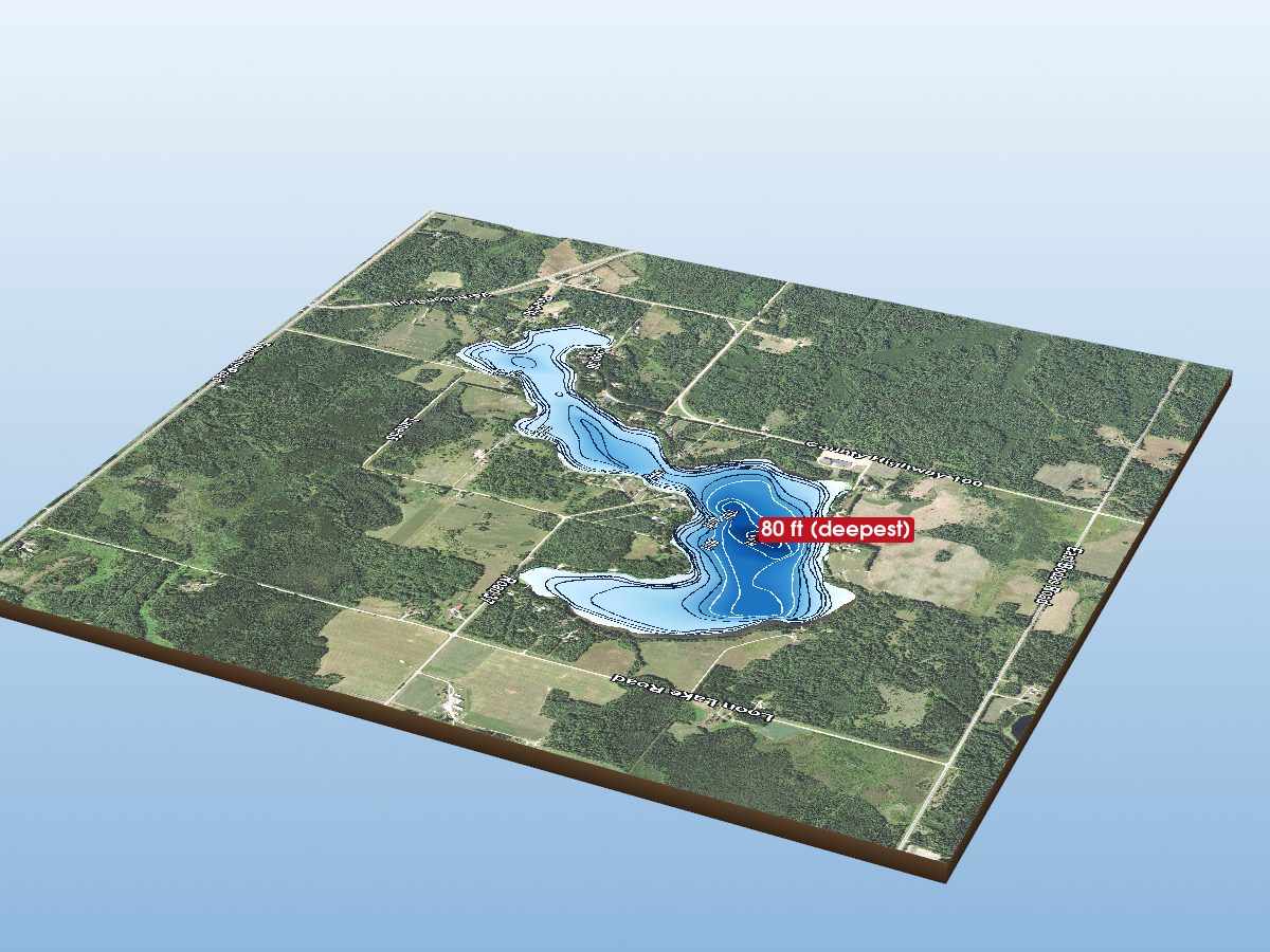 Depth map of Loon Lake