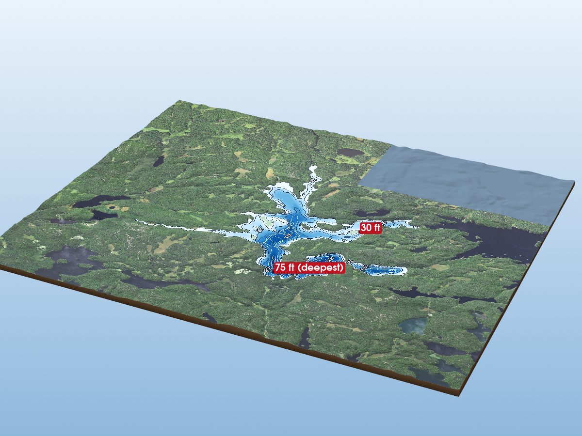 Depth map of Loon Lake