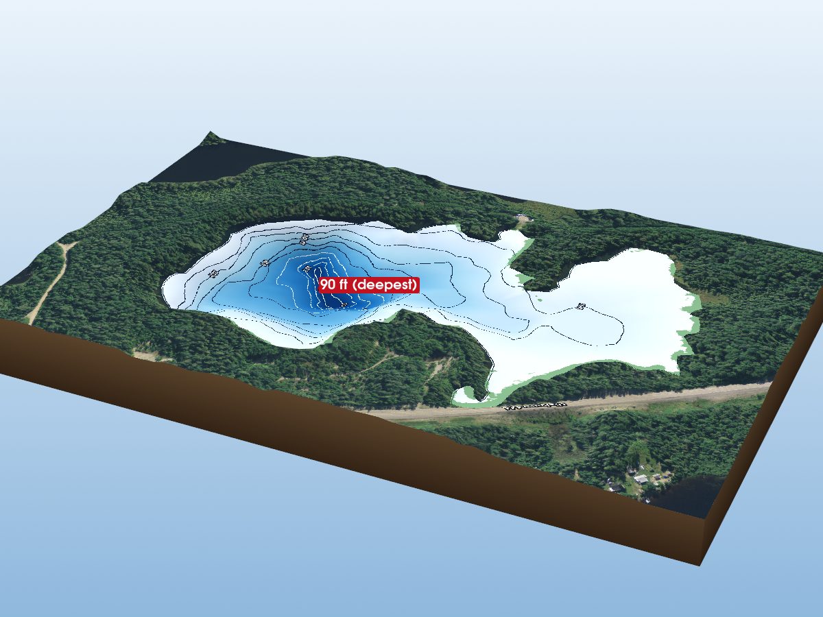 Depth map of Loon Lake