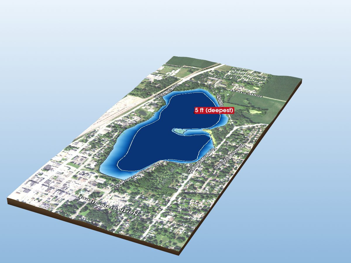 Depth map of Loon Lake