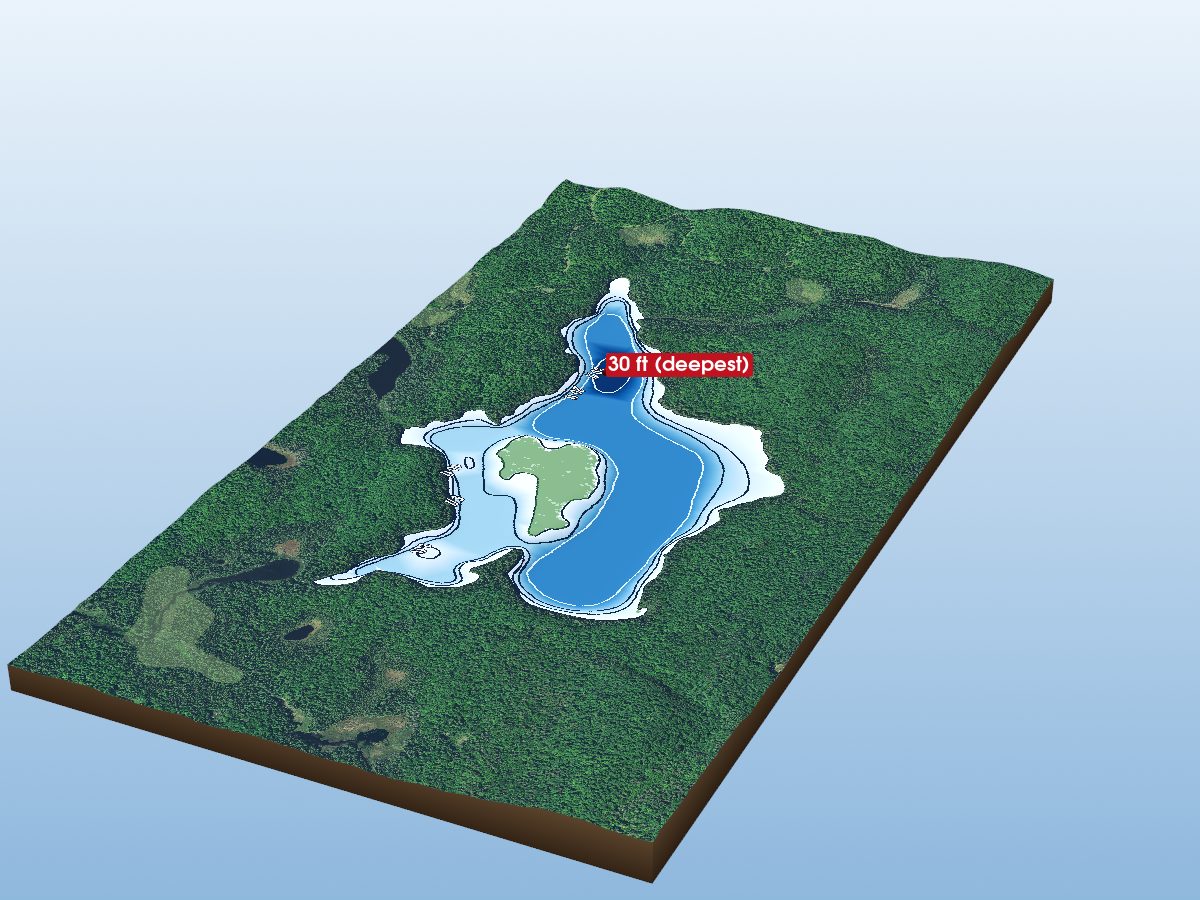 Depth map of Loontail Lake