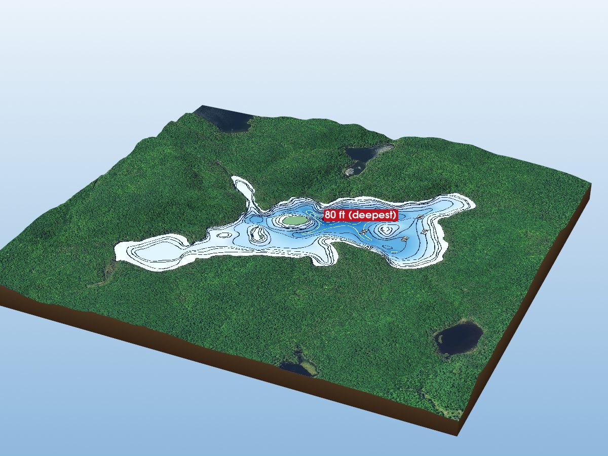 Depth map of Lorne Lake