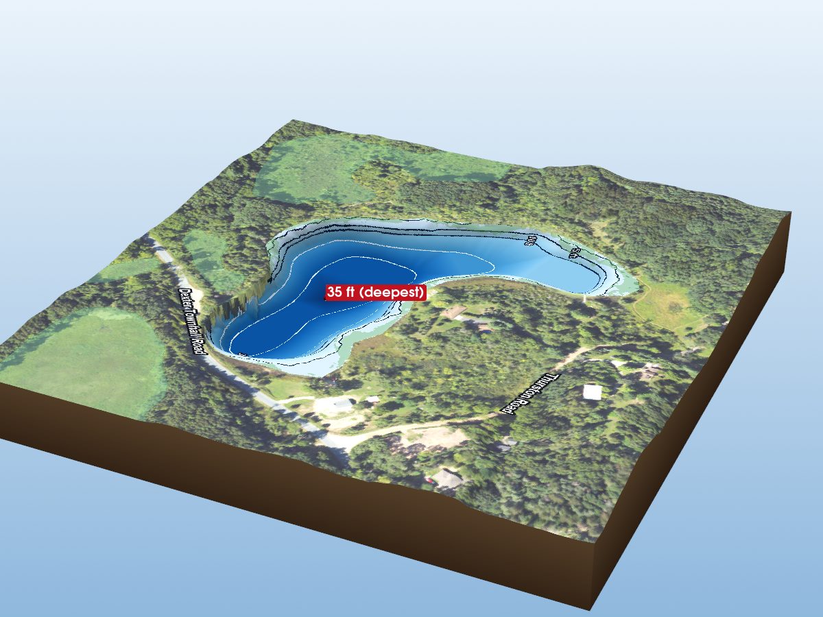 Depth map of Losee Lake