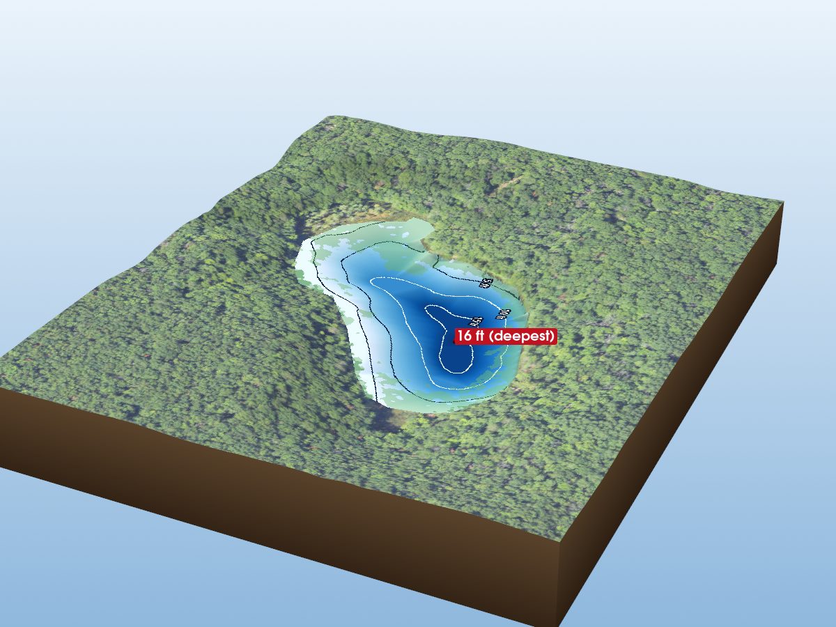Depth map of Lost Lake