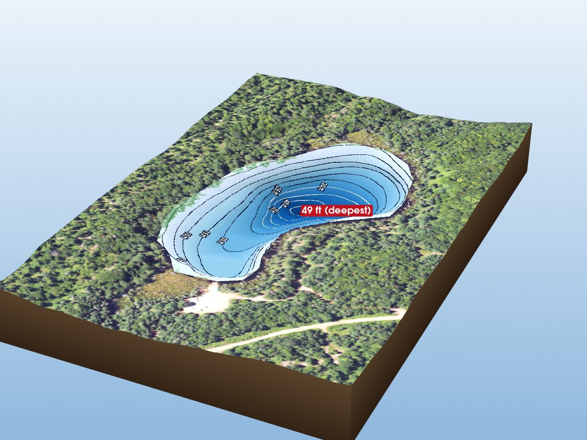 Depth map of Lost Lake