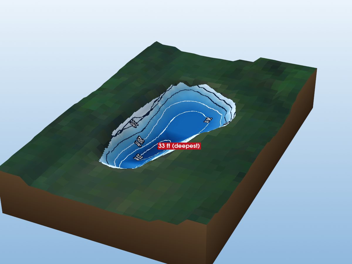 Depth map of Lost Lake