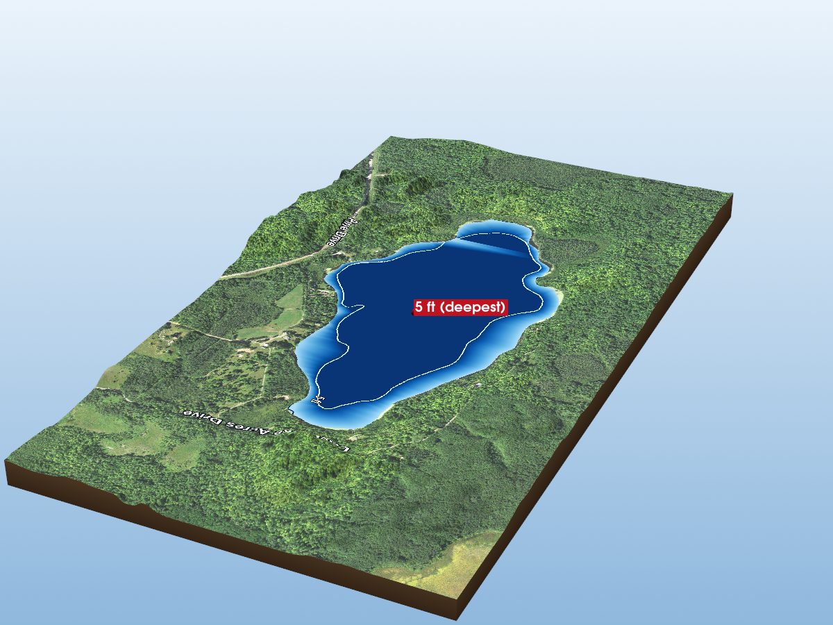 Depth map of Lost Lake