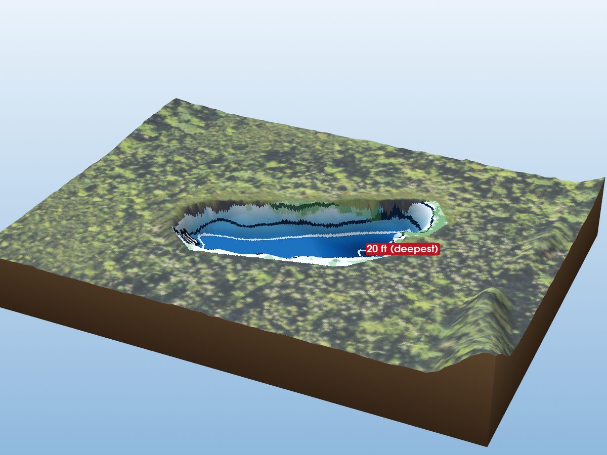 Depth map of Lost Lakes
