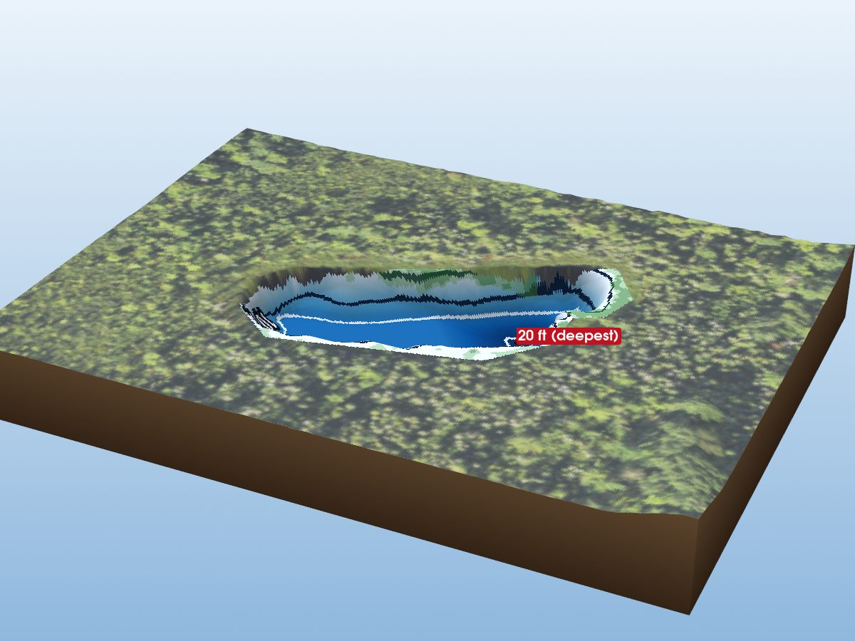 Depth map of Lost Lakes