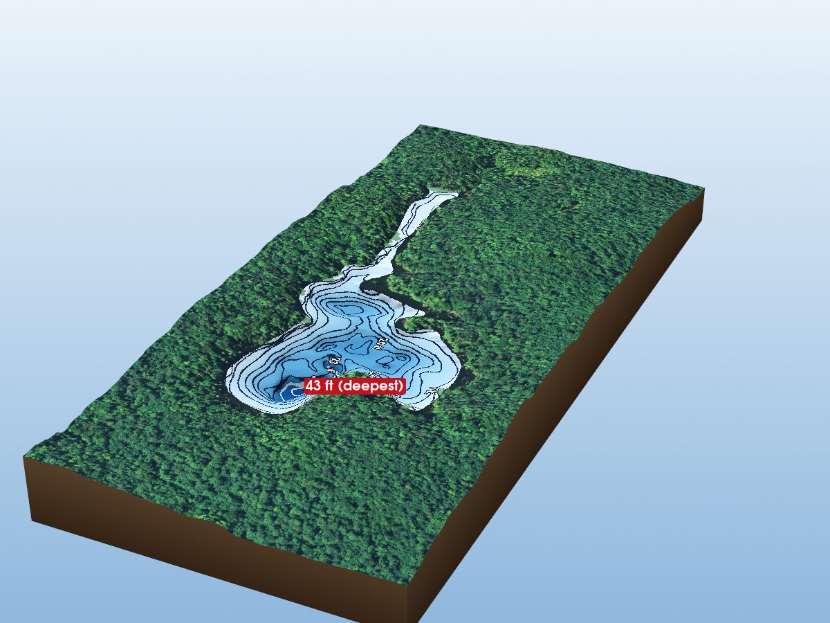 Depth map of Lost Loon Lake