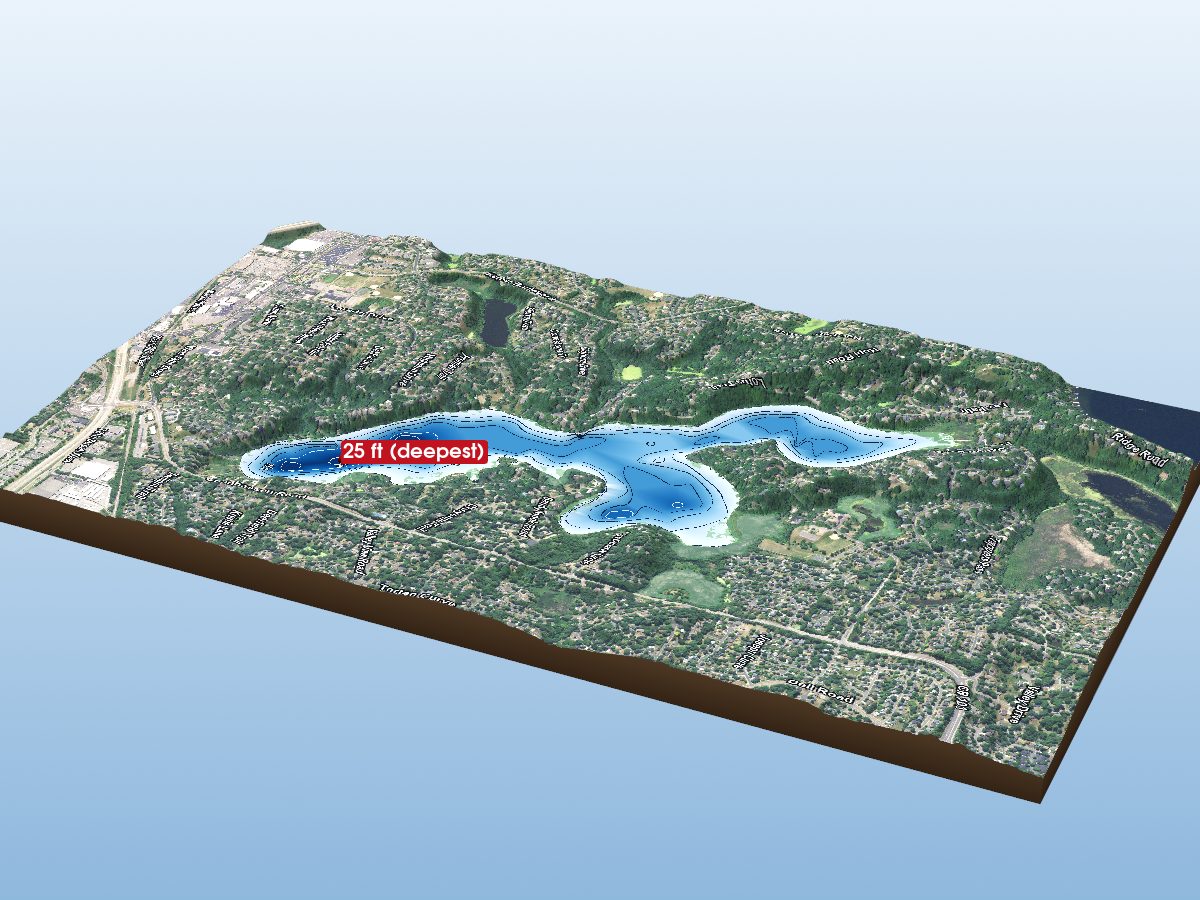 Depth map of Lotus Lake