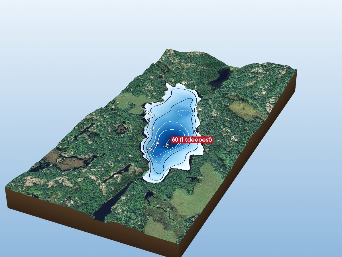 Depth map of Loucks Lake