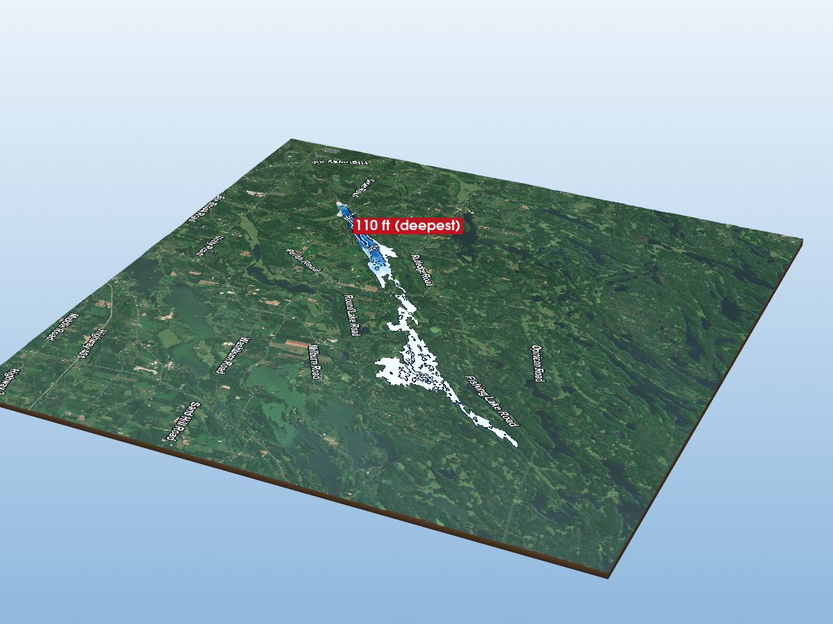 Depth map of Loughborough Lake