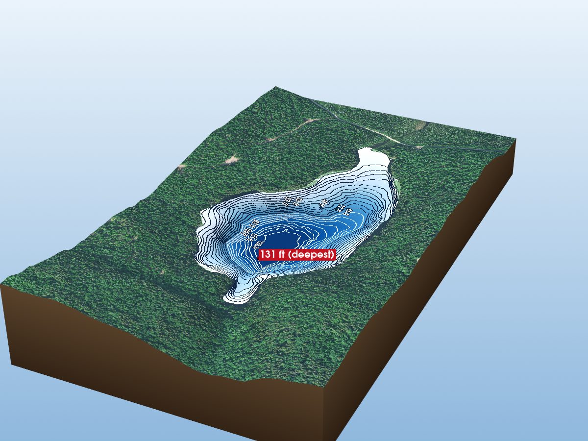 Depth map of Louie Lake