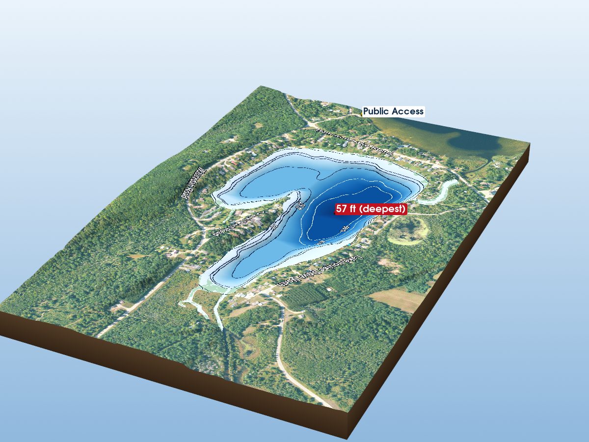 Depth map of Louise Lake