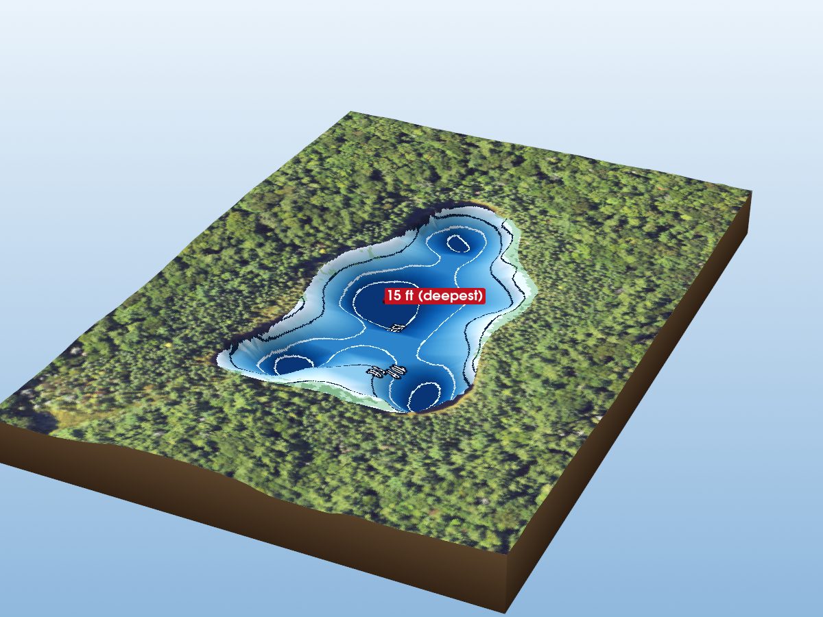 Depth map of Louise Lake