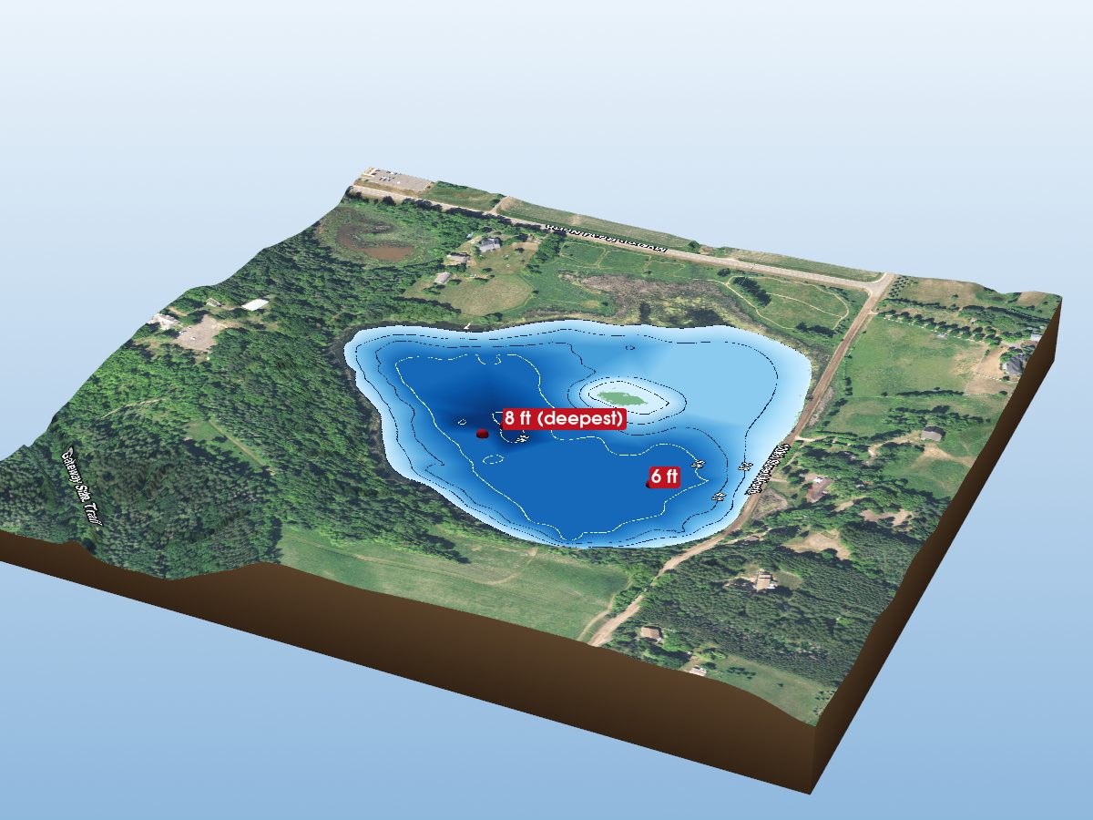 Depth map of Louise Lake