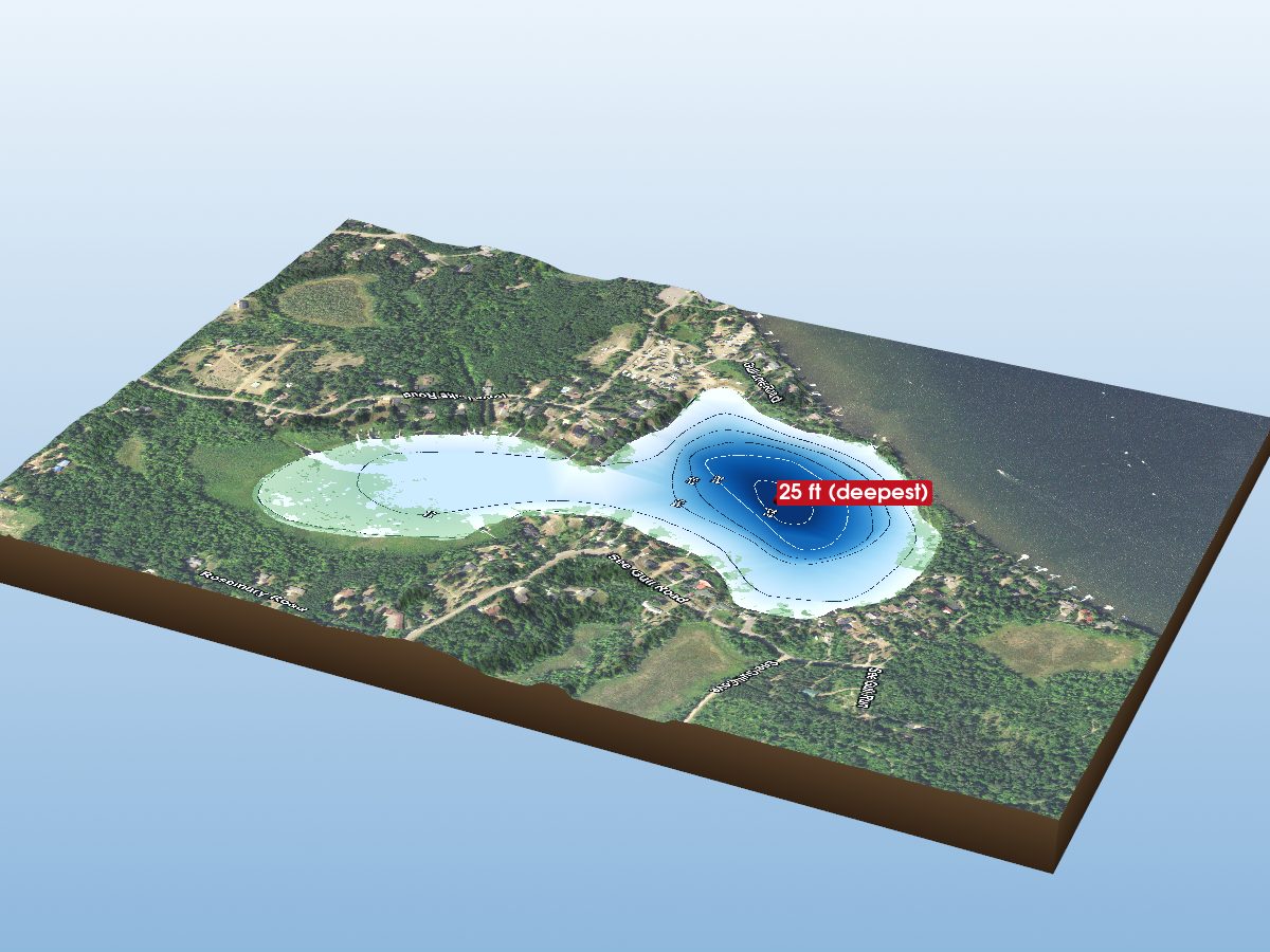 Depth map of Love Lake