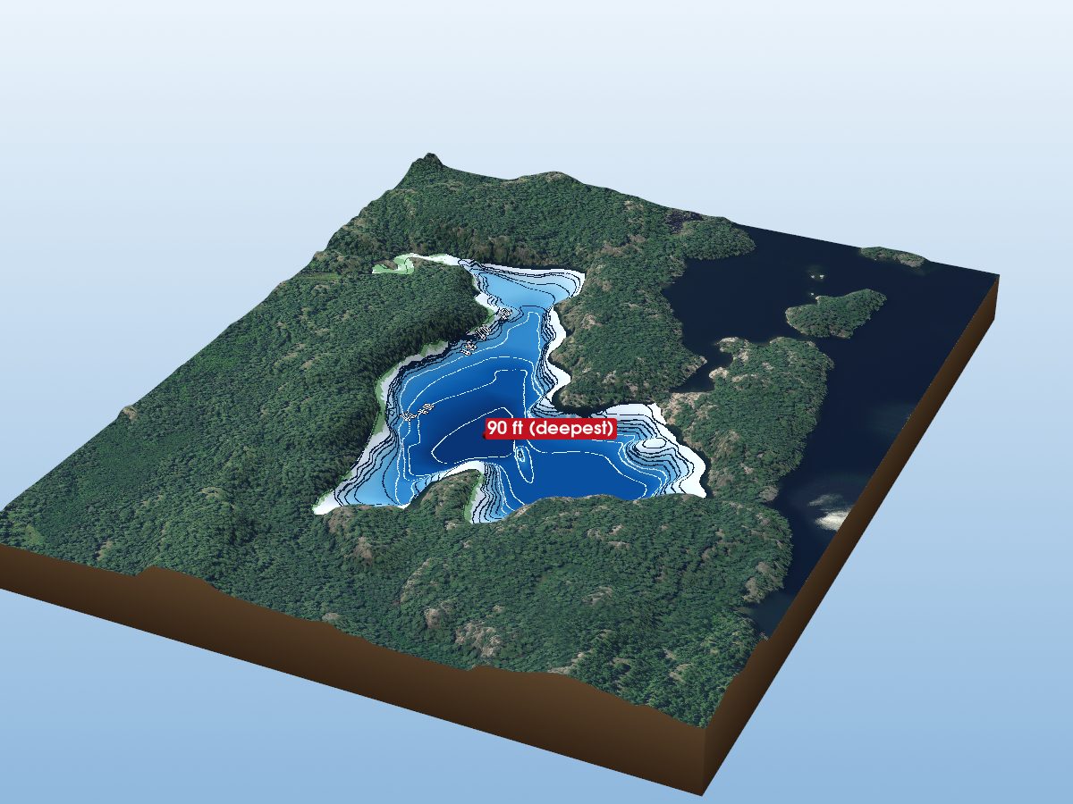 Depth map of Low Lake