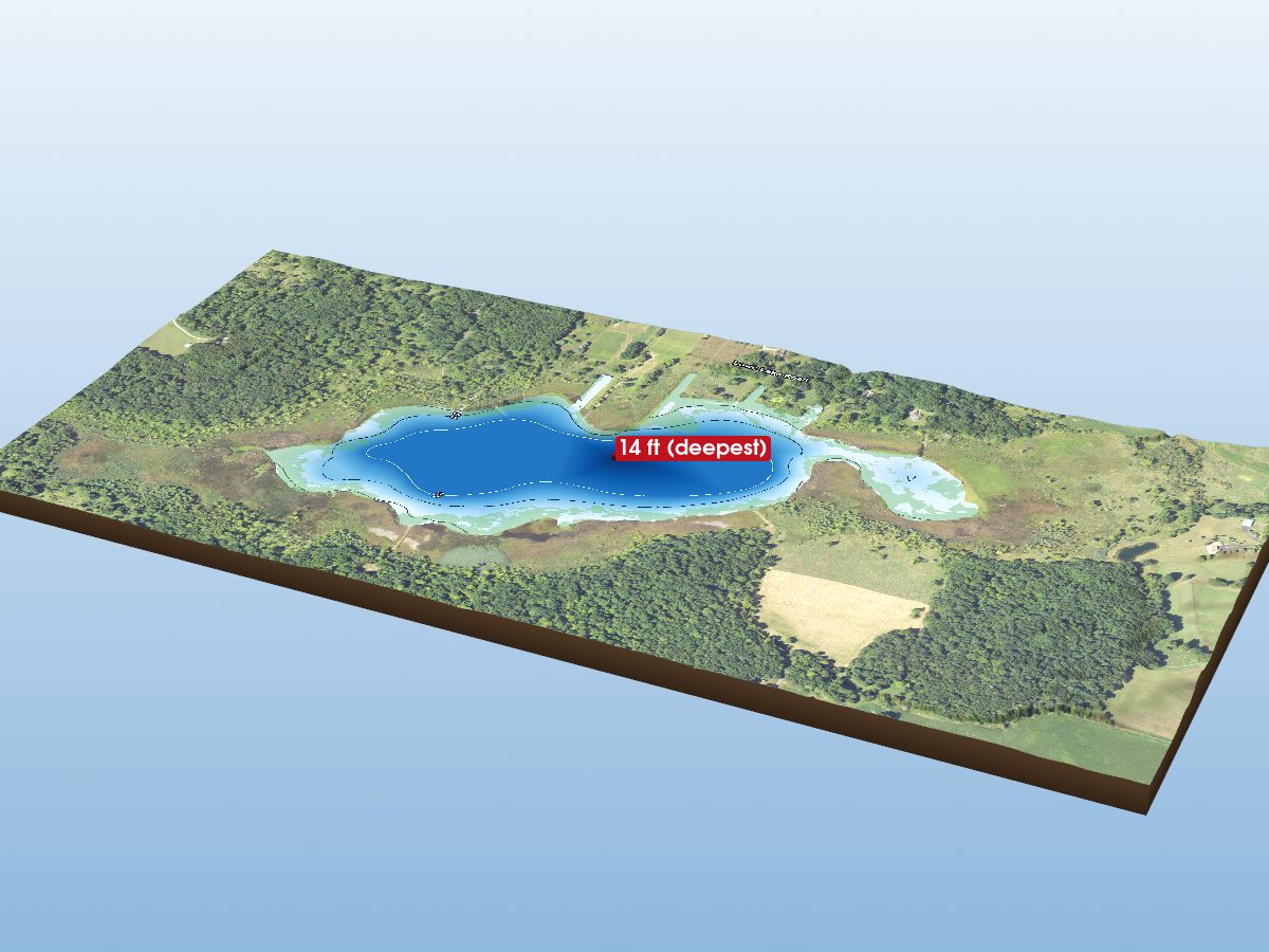 Depth map of Lowe Lake