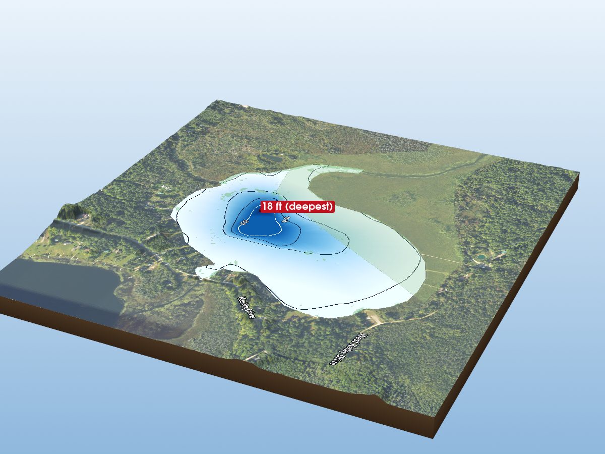 Depth map of Lower Barnhart Lake