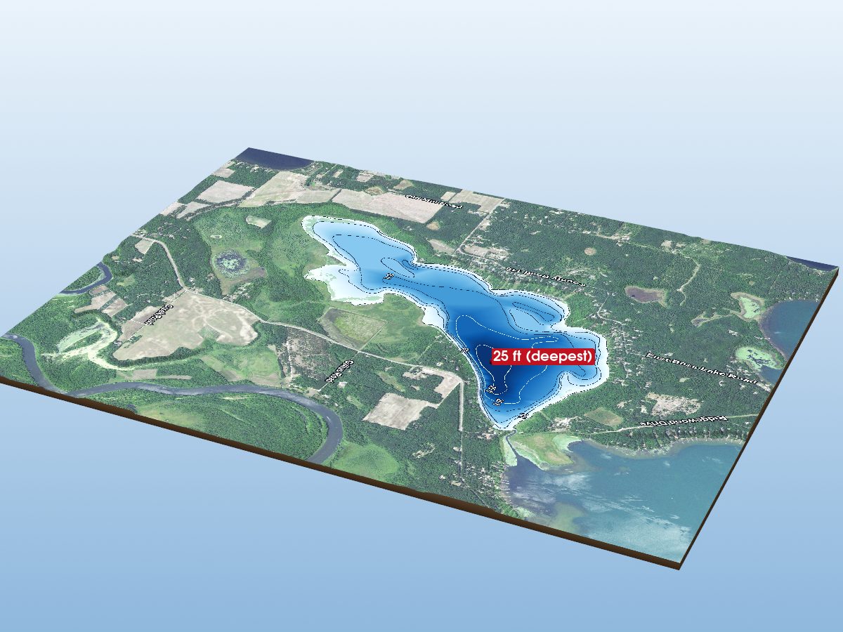 Depth map of Lower Mission Lake
