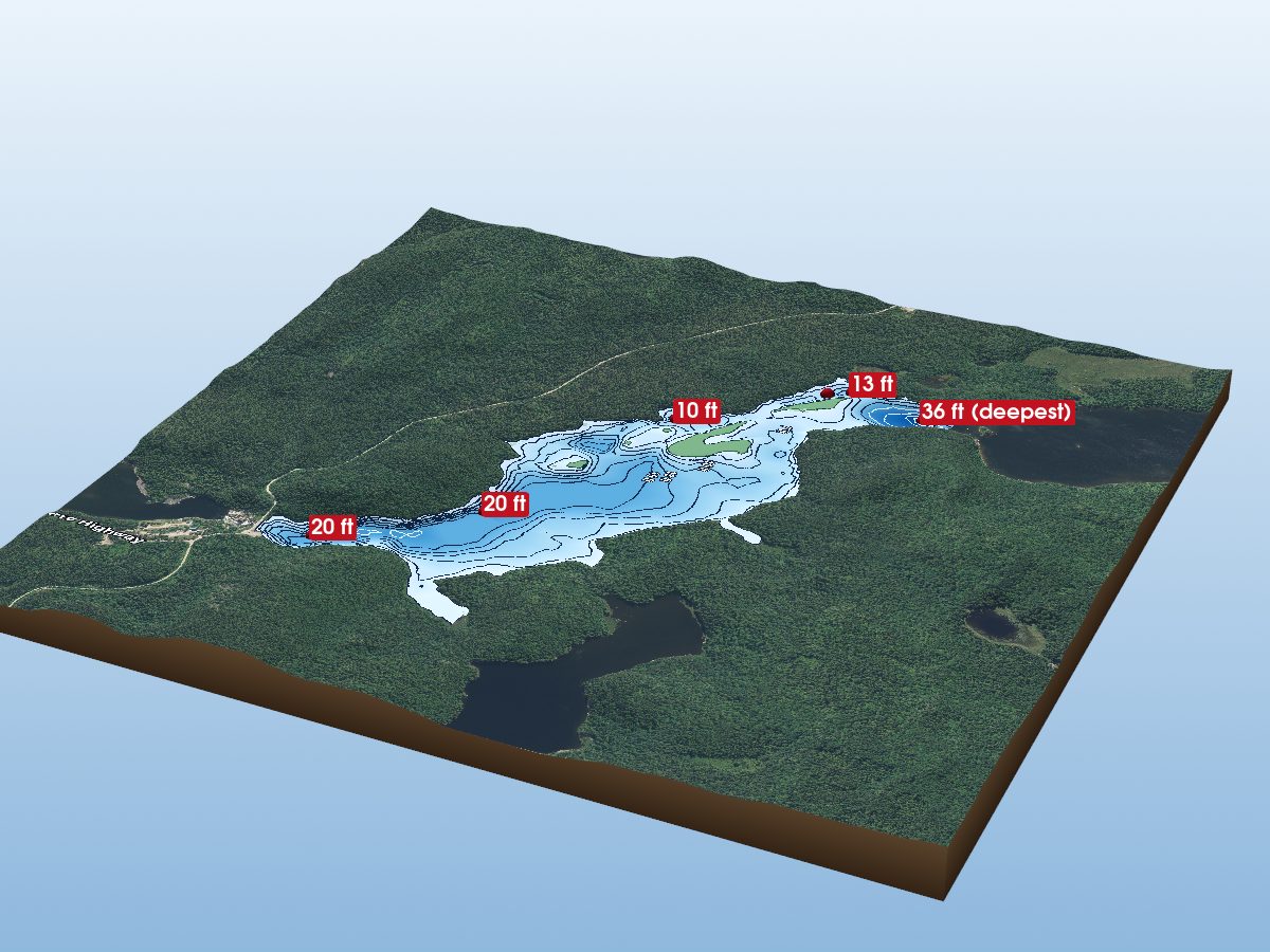 Depth map of Lower Ritchie Lake