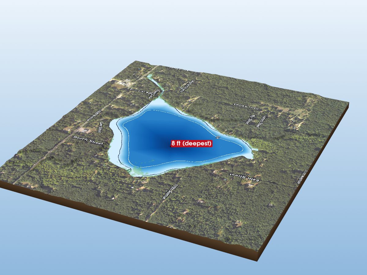 Depth map of Lower Scott Lake